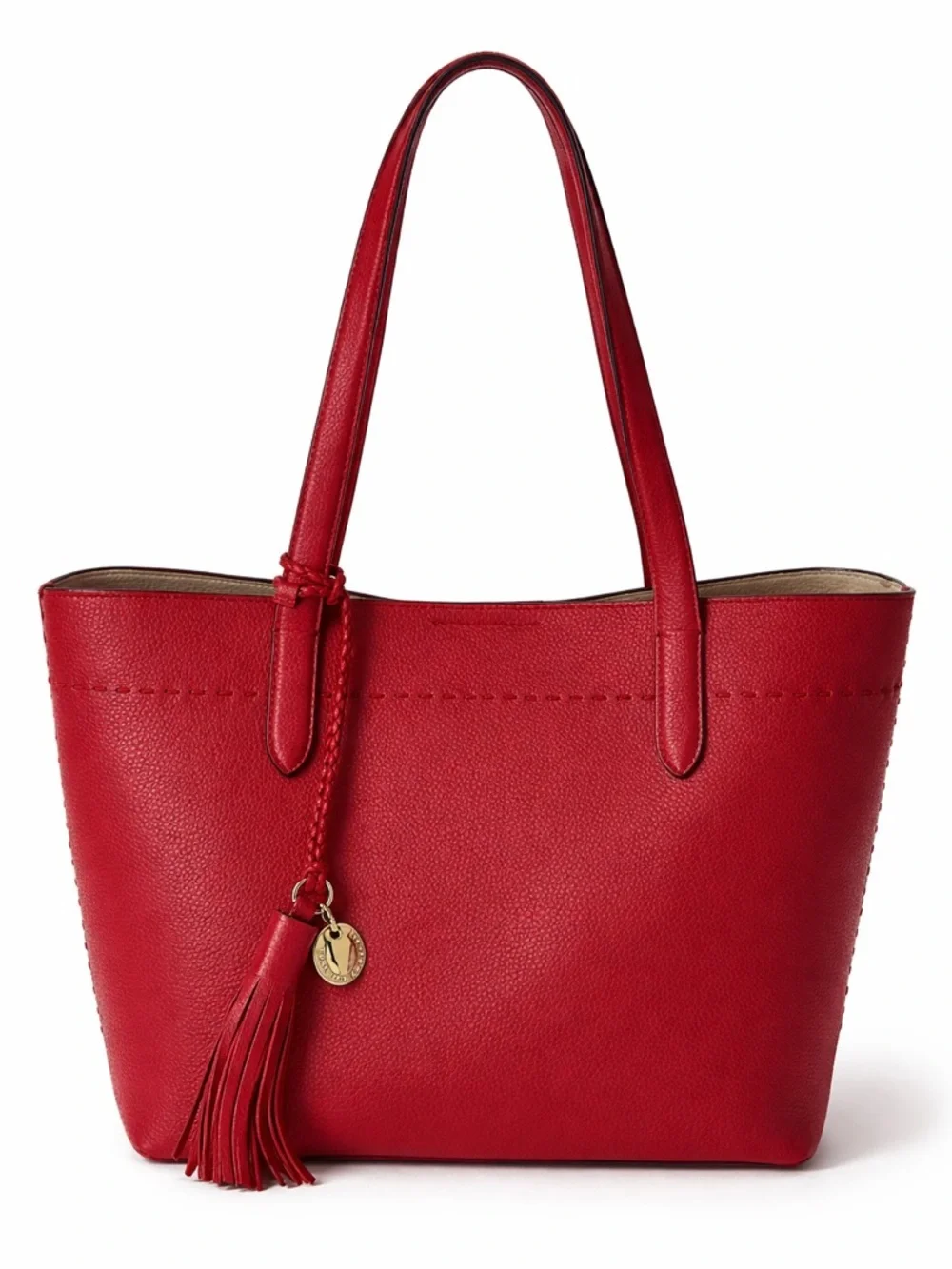 Cole Haan Red Leather Shoulder bag structured tote bag everyday